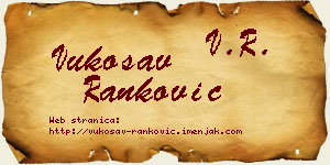 Vukosav Ranković vizit kartica